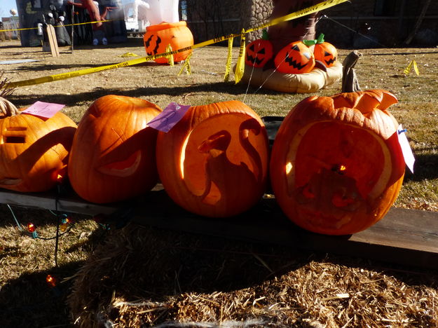 Carved Pumpkins. Photo by Dawn Ballou, Pinedale Online.