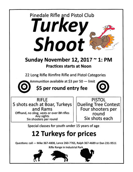 Turkey Shoot Nov. 12. Photo by Pinedale Rifle & Pistol Club.