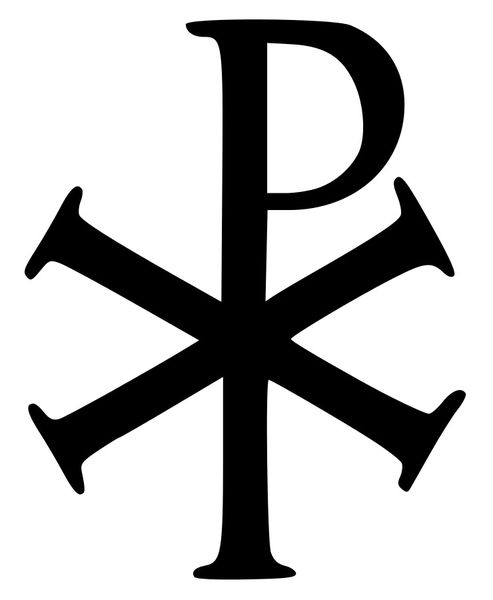 Greek letter symbol representing Christ. Photo by Wikipedia.
