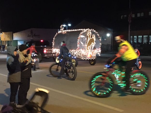 Bronc and bikes. Photo by Katherine Peterson.