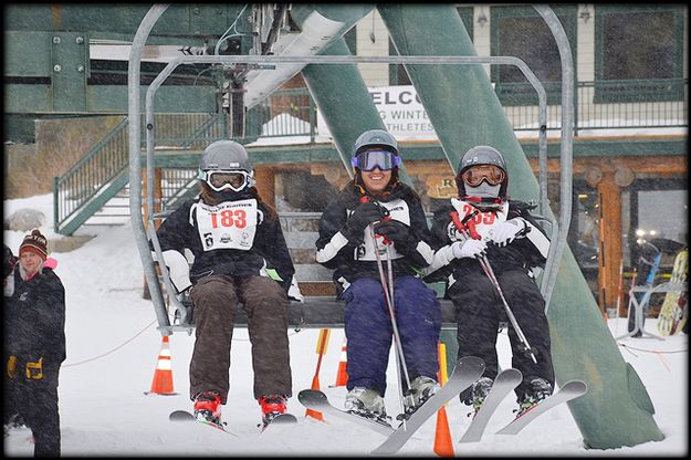 Giant Slalom Skiers. Photo by Terry Allen.