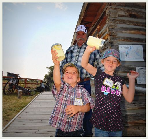 Making Butter at the Sommers Homestead. Photo by Terry Allen.