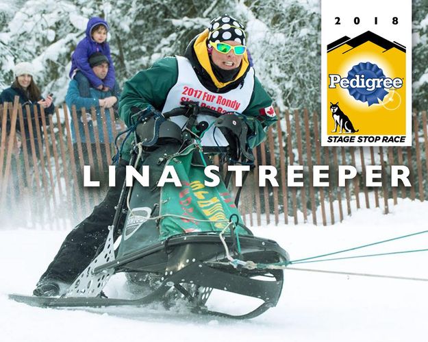 #9 Lina Streeper. Photo by International Pedigree Stage Stop Sled Dog Race.