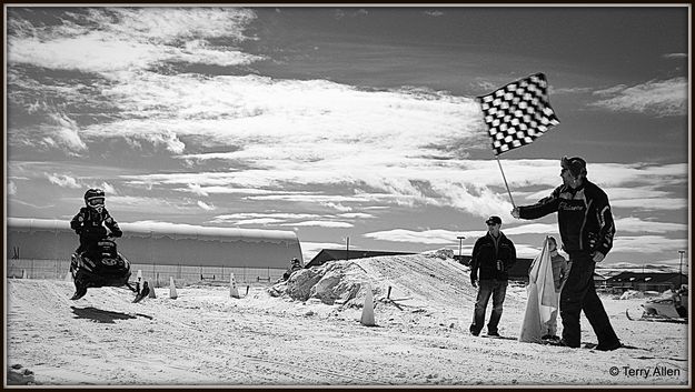 Checkered Flag!. Photo by Terry Allen.