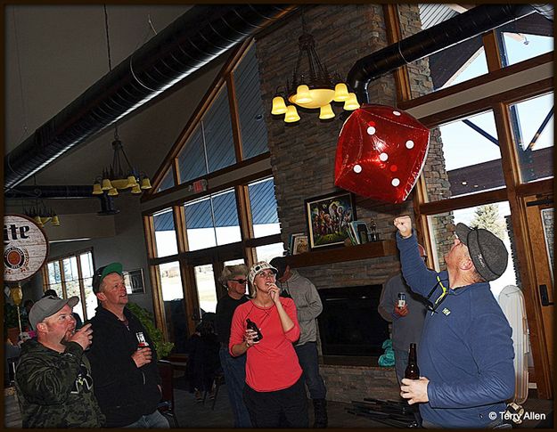 Monte Rolling the Dice. Photo by Terry Allen.