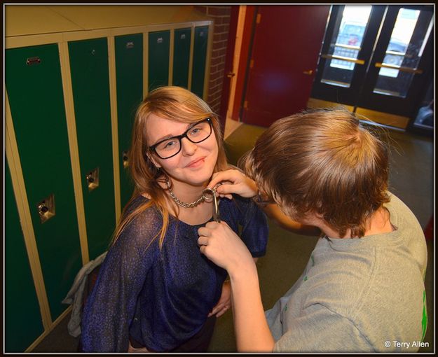 Necklace Removal Back Stage. Photo by Terry Allen.