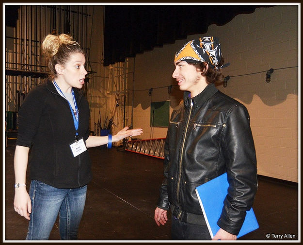 Director Anna and Robin Hood. Photo by Terry Allen.