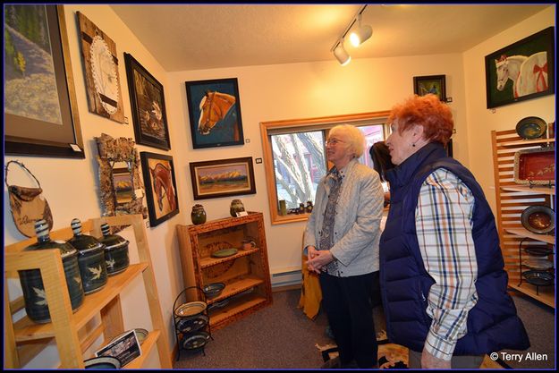 Sharon and Madeleine at Painted Dreams. Photo by Terry Allen.