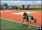 Owen Demonstrates his Start. Photo by Terry Allen.