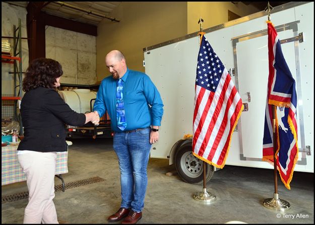 John Gets Sworn In. Photo by Terry Allen.