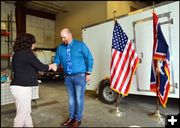 John Gets Sworn In. Photo by Terry Allen.