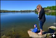 Mom and Son at The Ponds. Photo by Terry Allen.