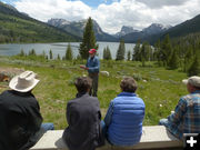 Geology talk. Photo by Dawn Ballou, Pinedale Online.