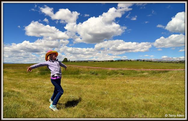 Flinging a Frisbee. Photo by Terry Allen.