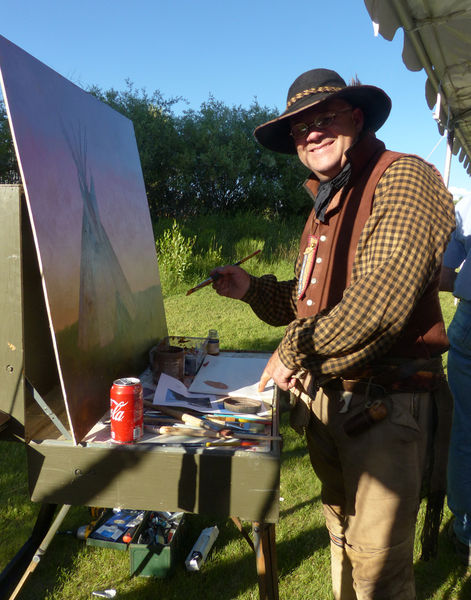 Live painting. Photo by Dawn Ballou, Pinedale Online.