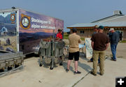 Helicopter stocking. Photo by Dawn Ballou, Pinedale Online.