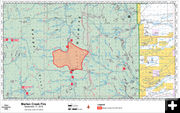 Marten Creek Fire map. Photo by Bridger-Teton National Forest.