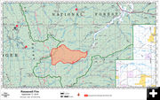 Roosevelt Fire map. Photo by Bridger-Teton National Forest.