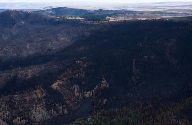 Roosevelt Fire. Photo by Rita Donham, Wyoming Aero Photo LLC.