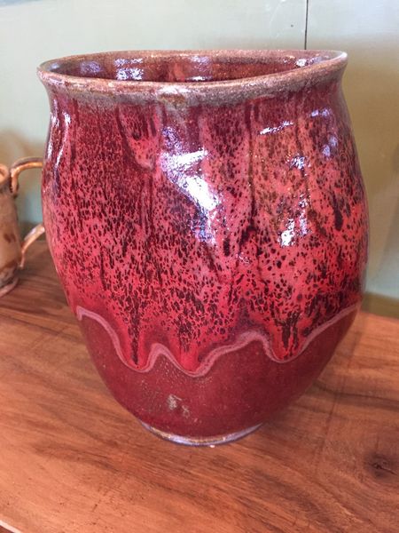 Red vase. Photo by Rita Donham.