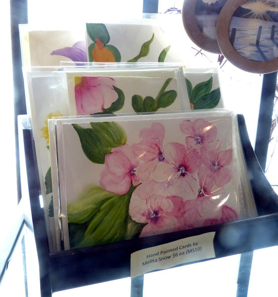 Hand Painted Cards. Photo by Dawn Ballou, Pinedale Online.