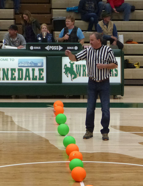 Referee Tom. Photo by Dawn Ballou, Pinedale Online.