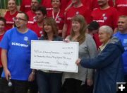 Big Check. Photo by Dawn Ballou, Pinedale Online.