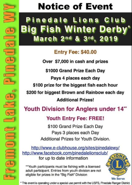 2019 Big Fish Winter Derby. Photo by Pinedale Lions Club.