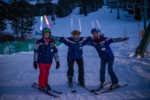 Happy Torchlighters. Photo by White Pine Ski Resort.