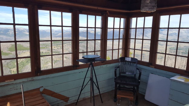 View out the windows. Photo by Clint Gilchrist, Sublette County Historic Preservation Board.