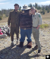 Forest Service with Smokey Bear. Photo by Clint Gilchrist, Sublette County Historic Preservation Board.