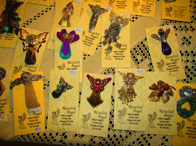 Angel pins. Photo by Dawn Ballou, Pinedale Online.