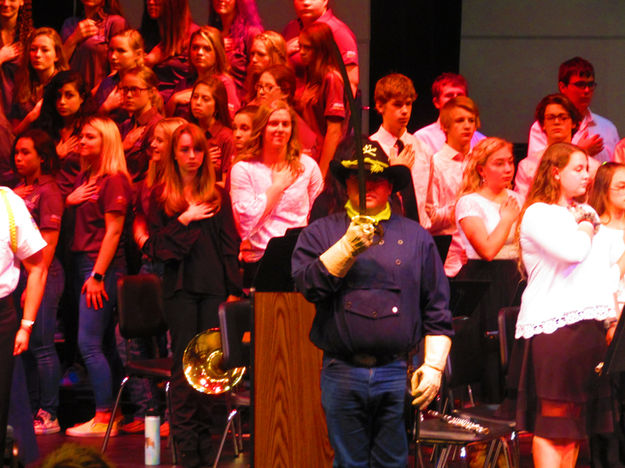 Posting of Colors. Photo by Dawn Ballou, Pinedale Online.