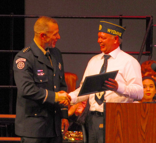 Oathkeeper Award. Photo by Dawn Ballou, Pinedale Online.