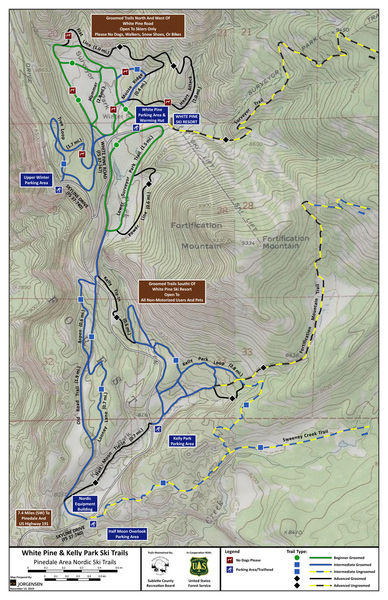 Nordic Ski Trail Map. Photo by Sublette County Recreation Board.