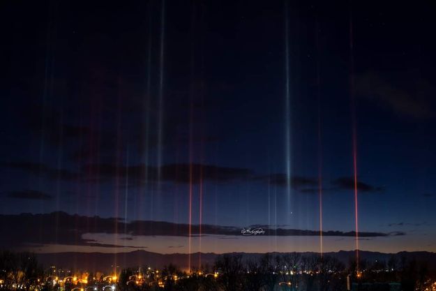 Pinedale Light Pillars. Photo by Kaylynne Sims.