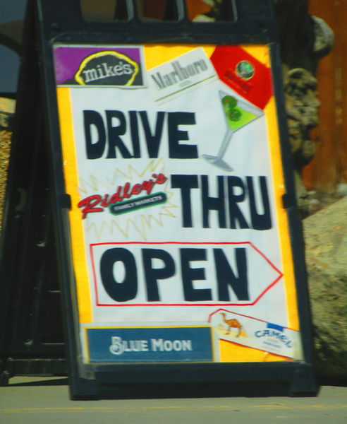 Drive through open. Photo by Dawn Ballou, Pinedale Online.