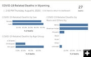 Wyoming COVID-19 deaths. Photo by Wyoming Department of Health.