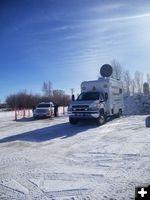 Vaccination line. Photo by Sublette County Emergency Management.