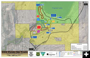 CCC Ponds area Nordic Ski Trail map. Photo by Sublette County Rec Board.