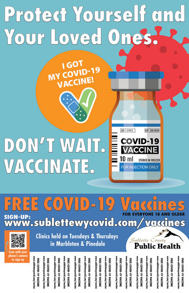 Vaccine poster. Photo by Sublette County Public Health.