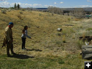 Throwing tomahawk. Photo by Dawn Ballou, Pinedale Online.