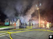 Nighttime Fire. Photo by Sublette County Unified Fire.