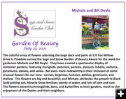 Michele and Bill Doyle. Photo by Sage & Snow Garden Club.