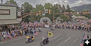 Motorcycle honor escort. Photo by seejh.com.