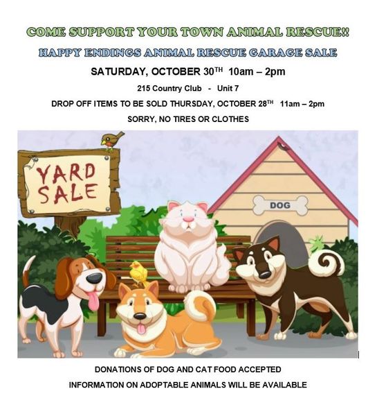 HEAR Animal Rescue Garage Sale. Photo by Happy Endings Animal Rescue.