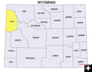 Wyoming county map. Photo by .