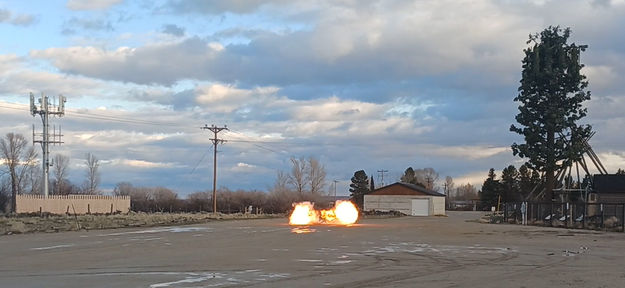 Explosion. Photo by Museum of the Mountain Man.