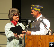 Windy Noble - Patriot Award. Photo by Pinedale Online.