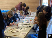 Holiday crafts at the Pinedale Library. Photo by Dawn Ballou. Pinedale Online.